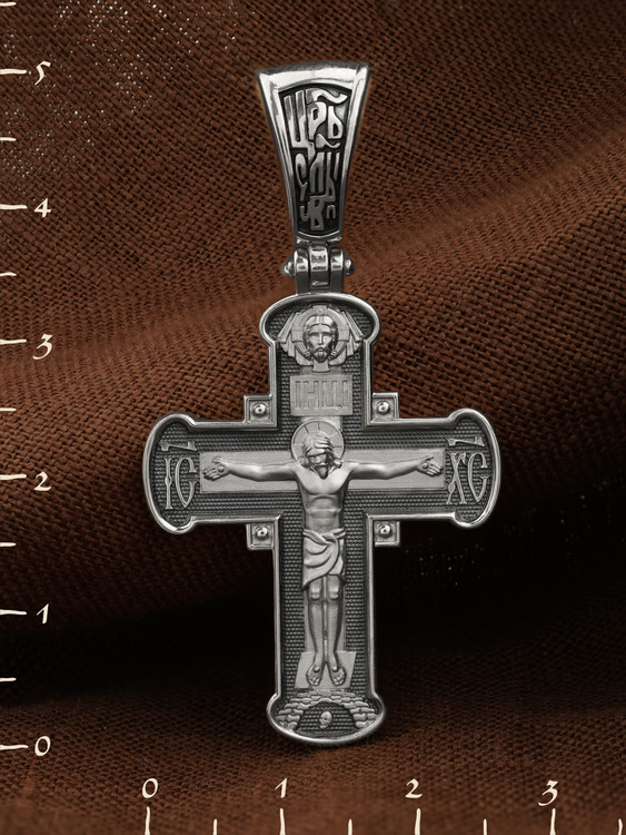 Крест из белого золота