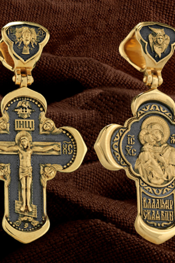 Крест из лимонного золота