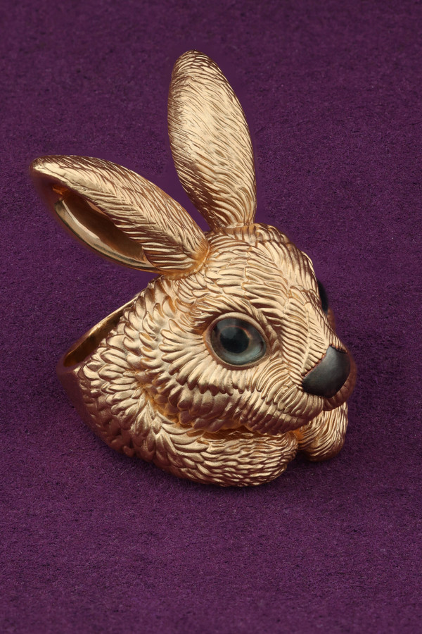 Кольцо из золота c эмалью