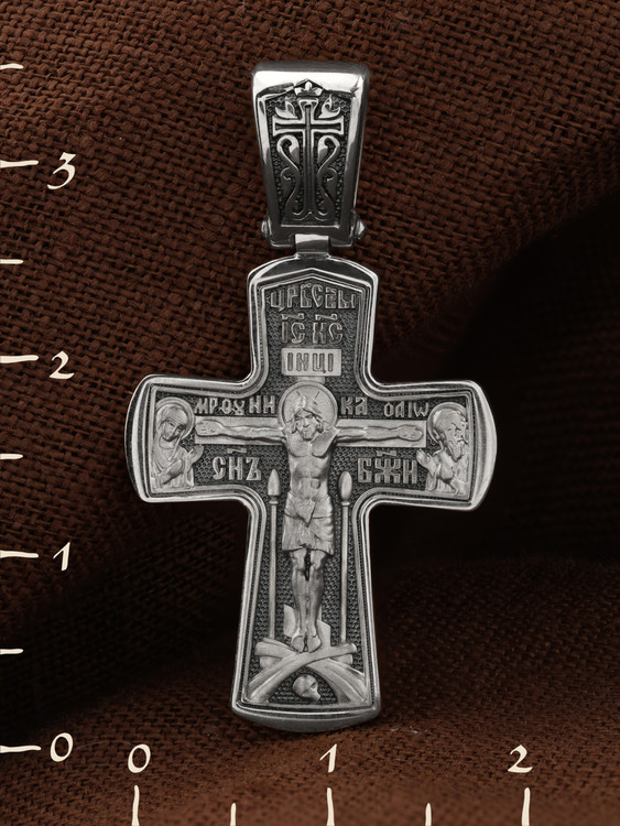 Крест из белого золота