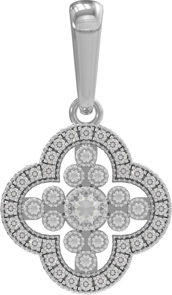 Подвеска из белого золота c бриллиантами