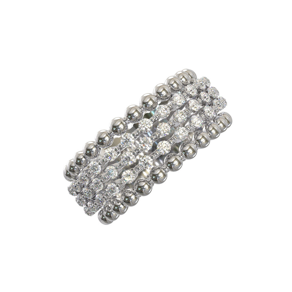 Кольцо из белого золота c бриллиантами