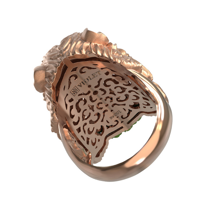 Кольцо из золота c эмалью