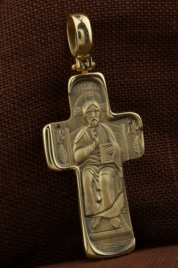 Крест из лимонного золота