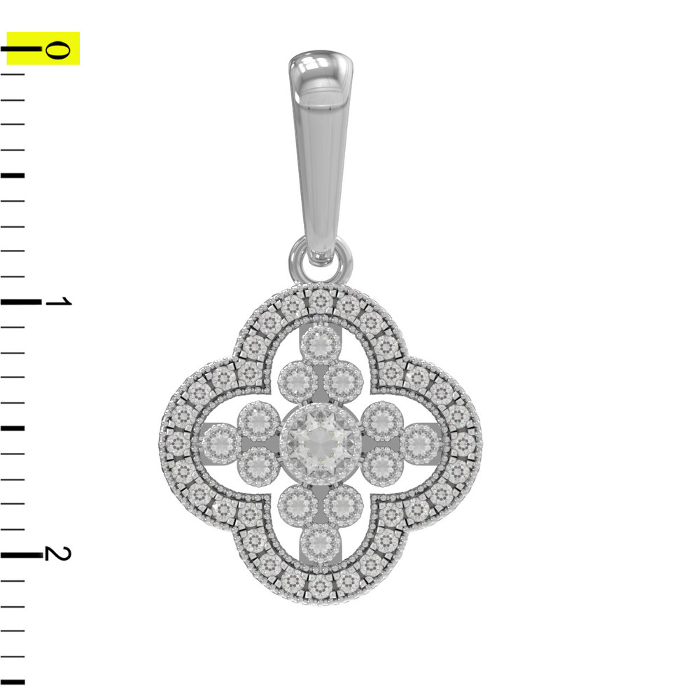 Подвеска из белого золота c бриллиантами