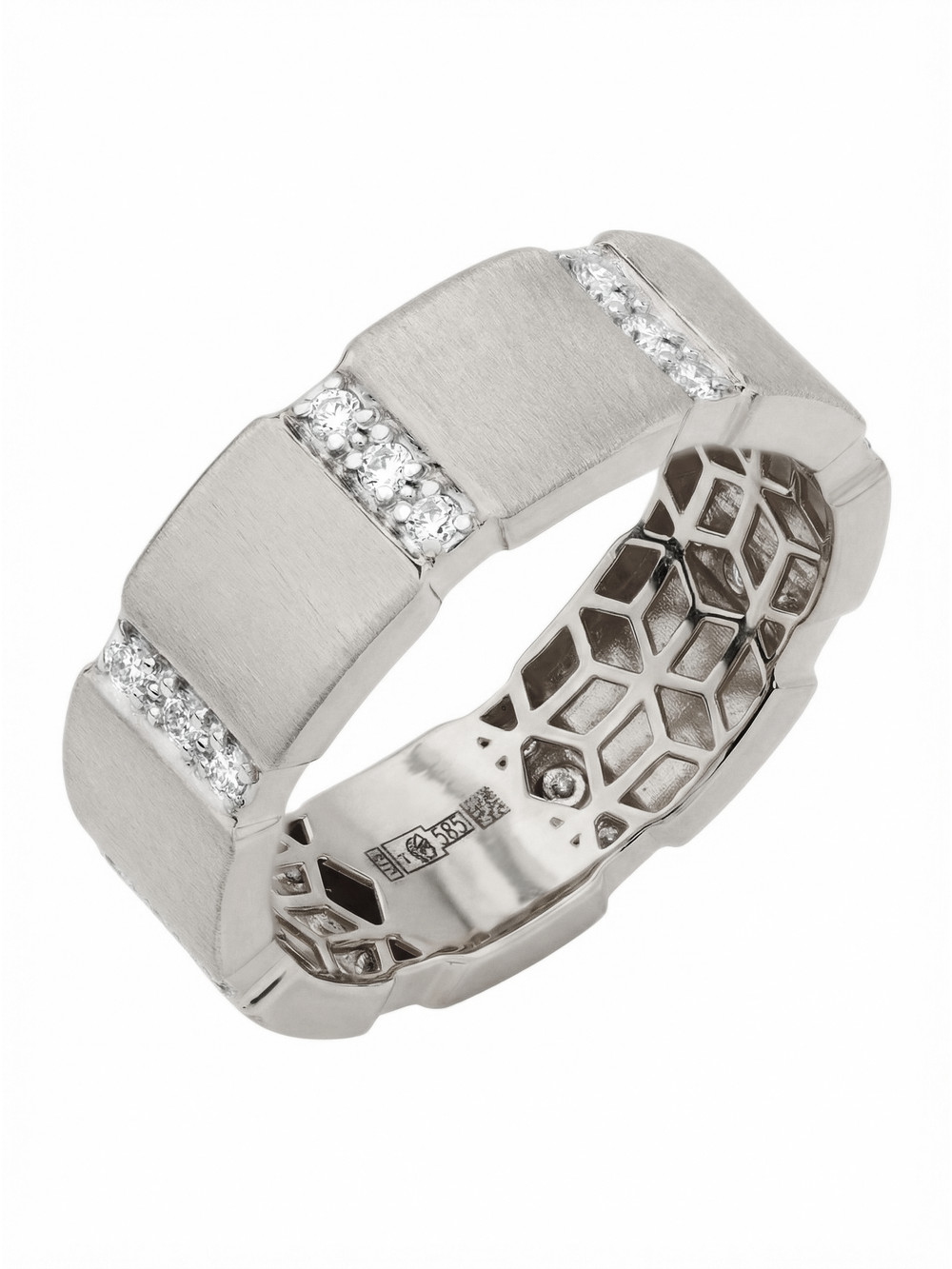 Кольцо из белого золота c бриллиантами