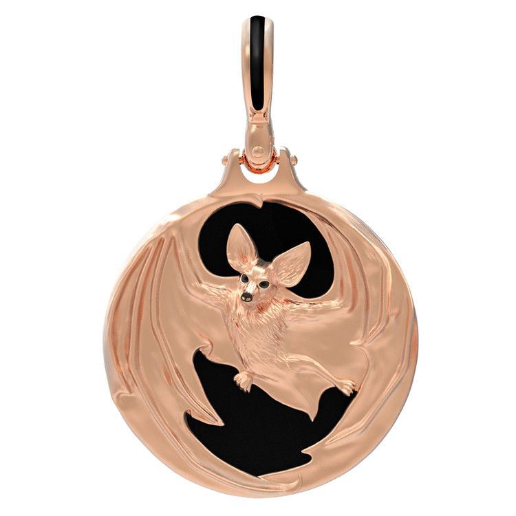 Подвеска из золота c эмалью и ониксом