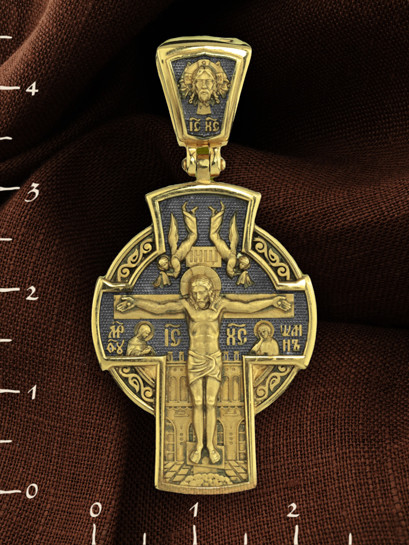 Крест из лимонного золота