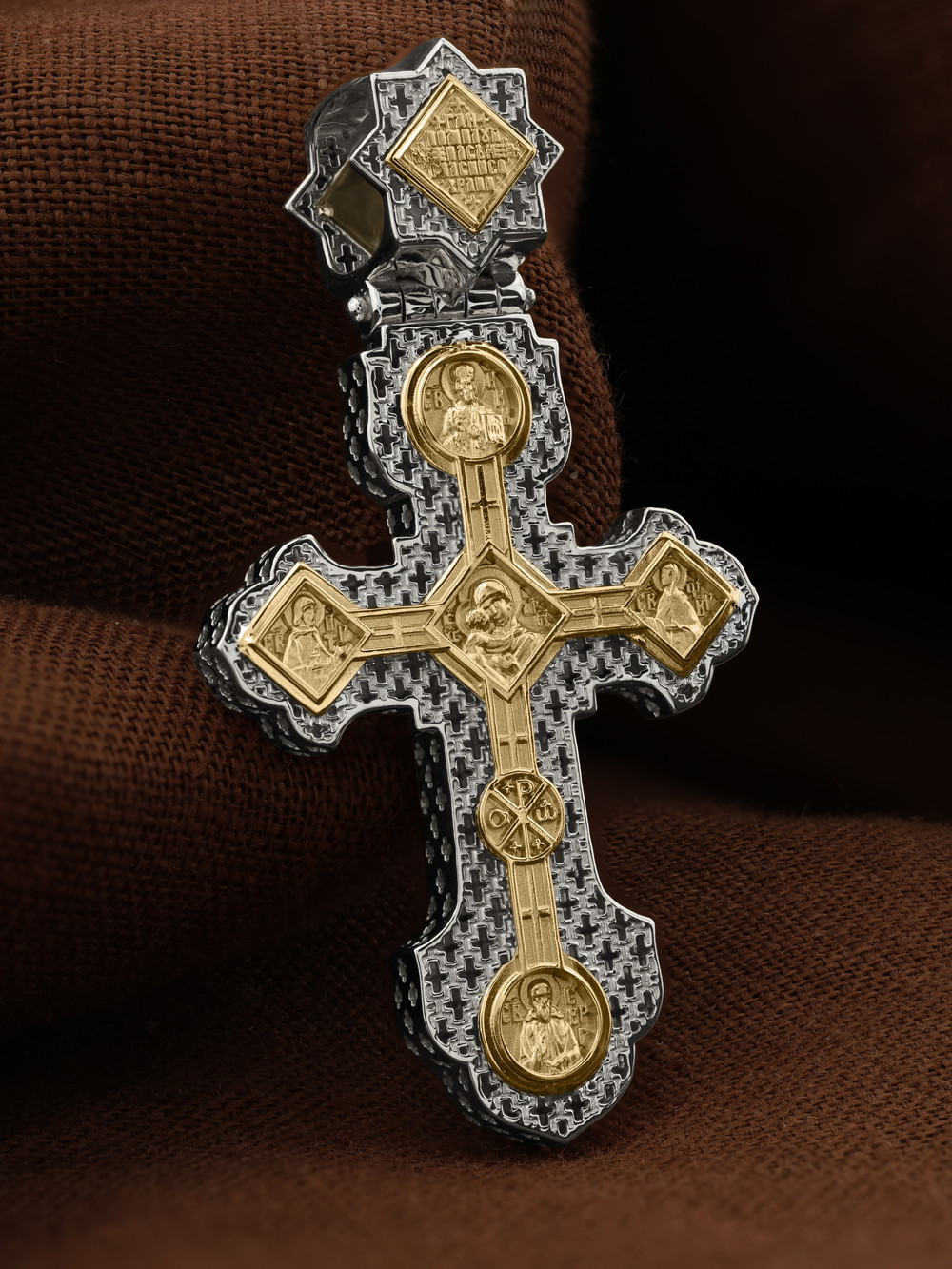 Крест из белого золота