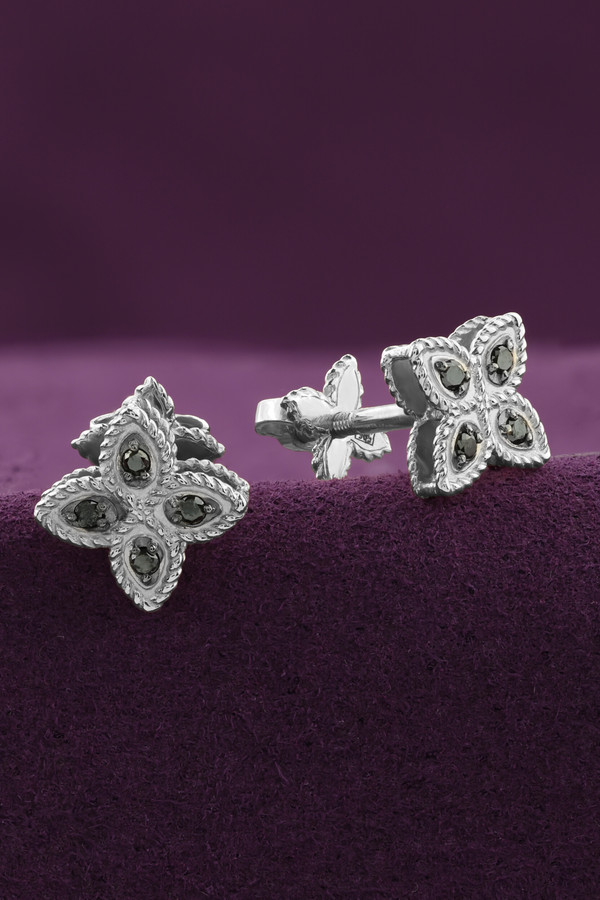 Серьги из белого золота c бриллиантами