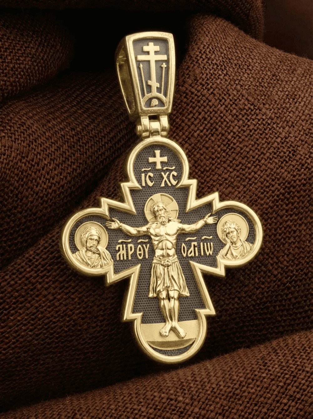 Крест из лимонного золота