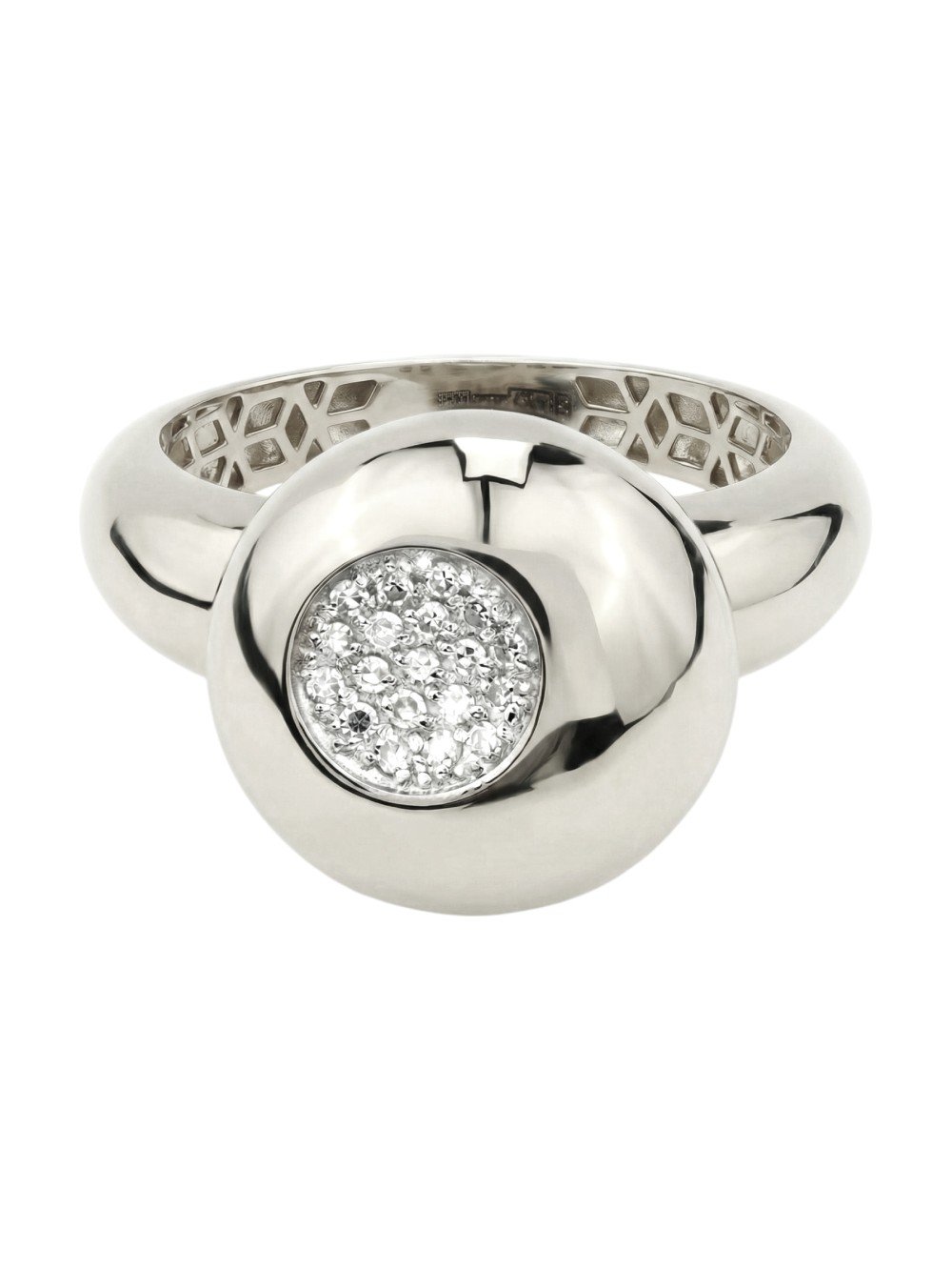 Кольцо из белого золота c бриллиантами