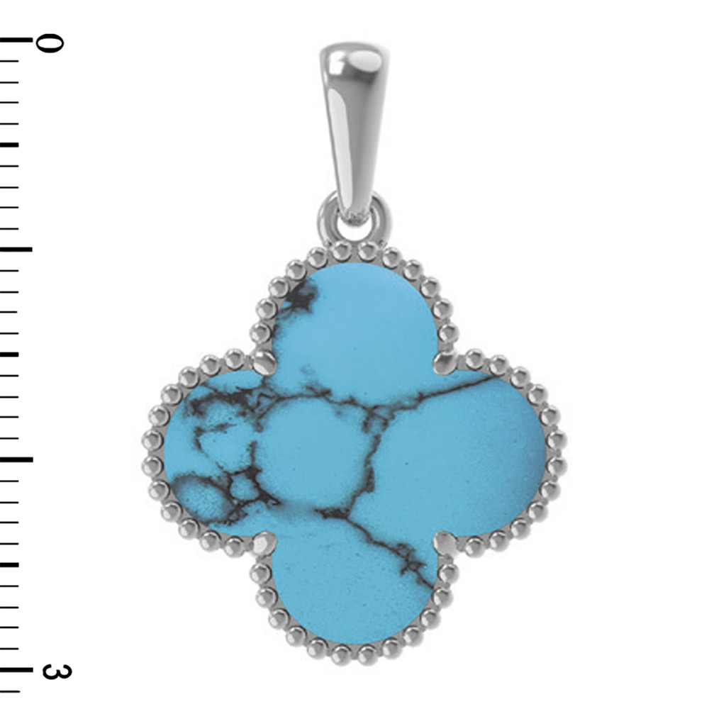 Подвеска из белого золота c бирюзой