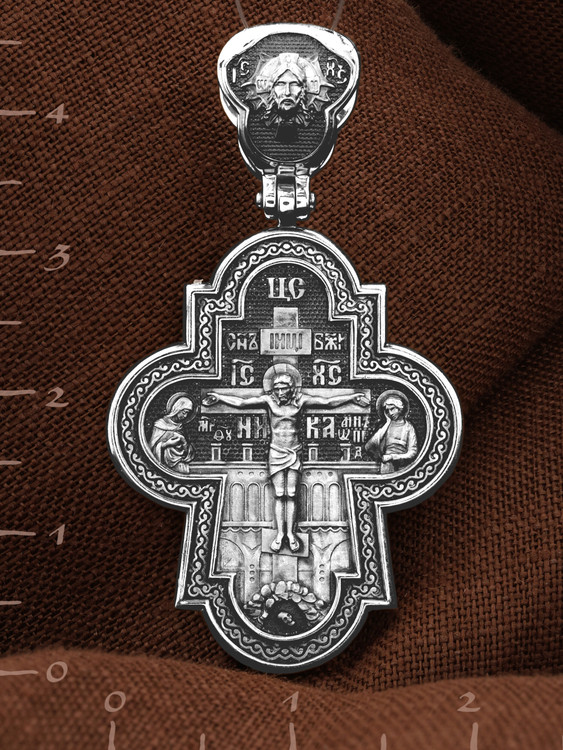 Крест из белого золота