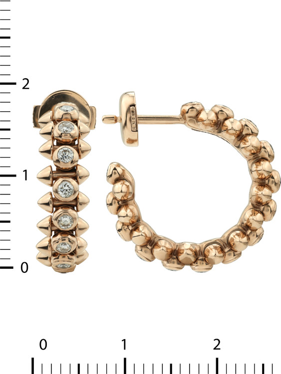 Серьги из розового золота c бриллиантами