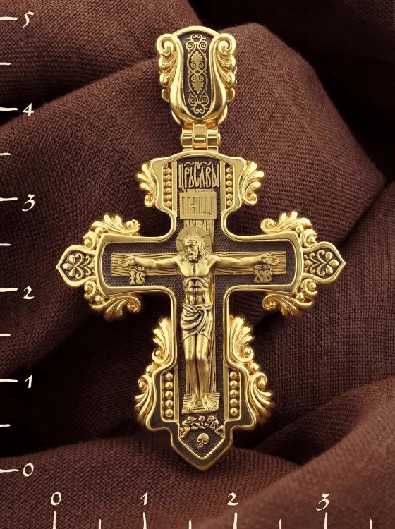 Крест из лимонного золота