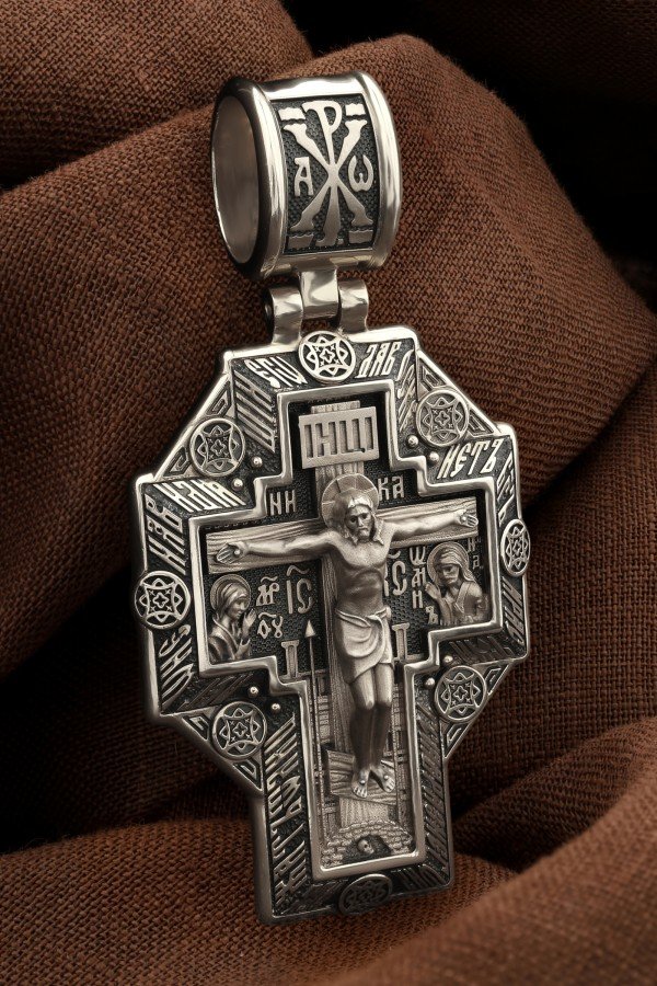 Крест из белого золота