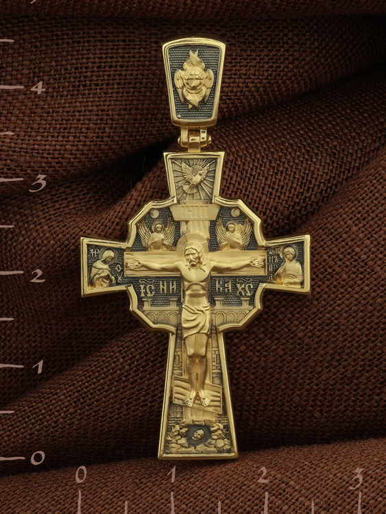 Крест из лимонного золота