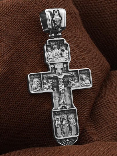 Крест из белого золота