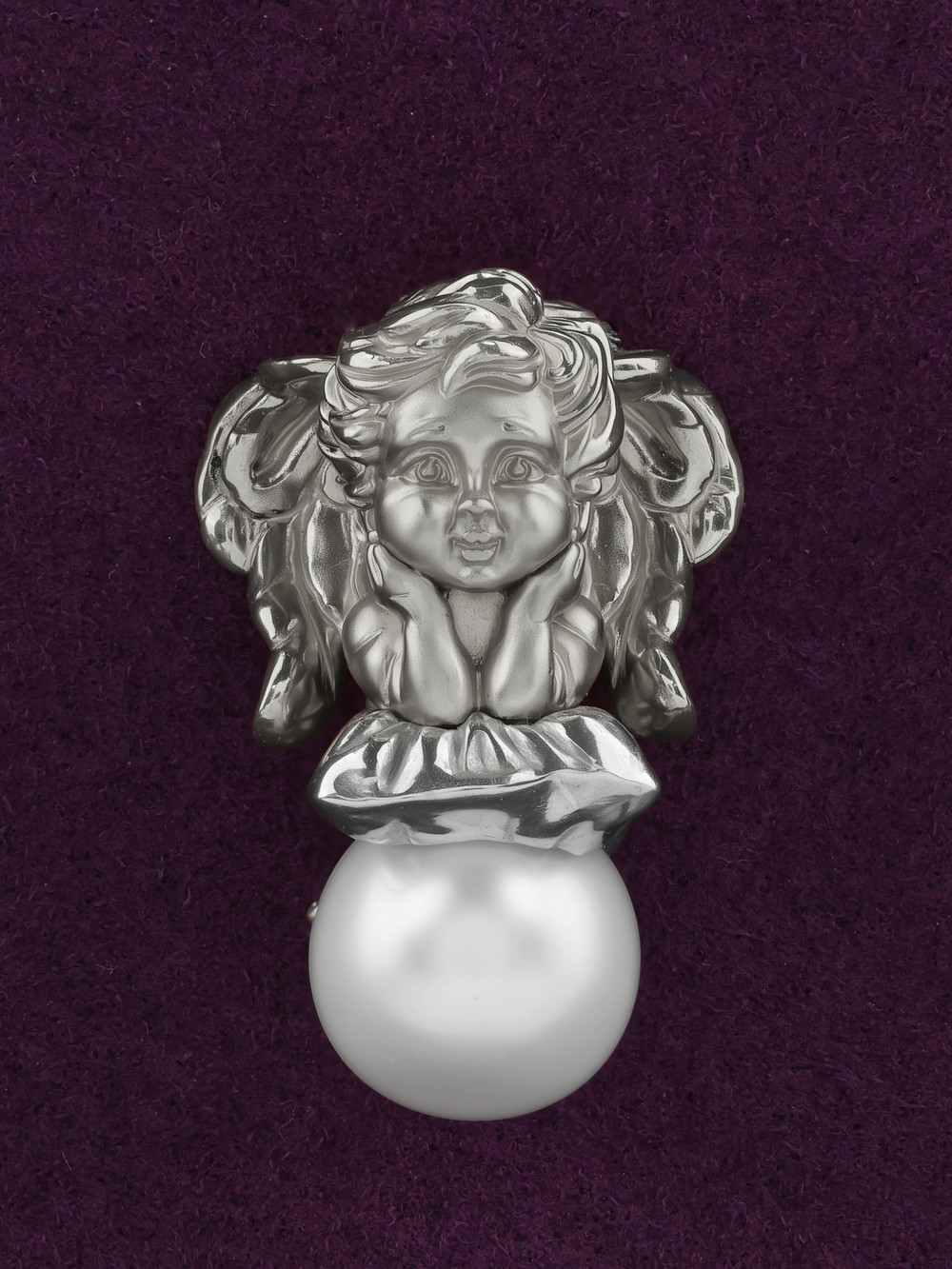 Подвеска из белого золота c жемчугом