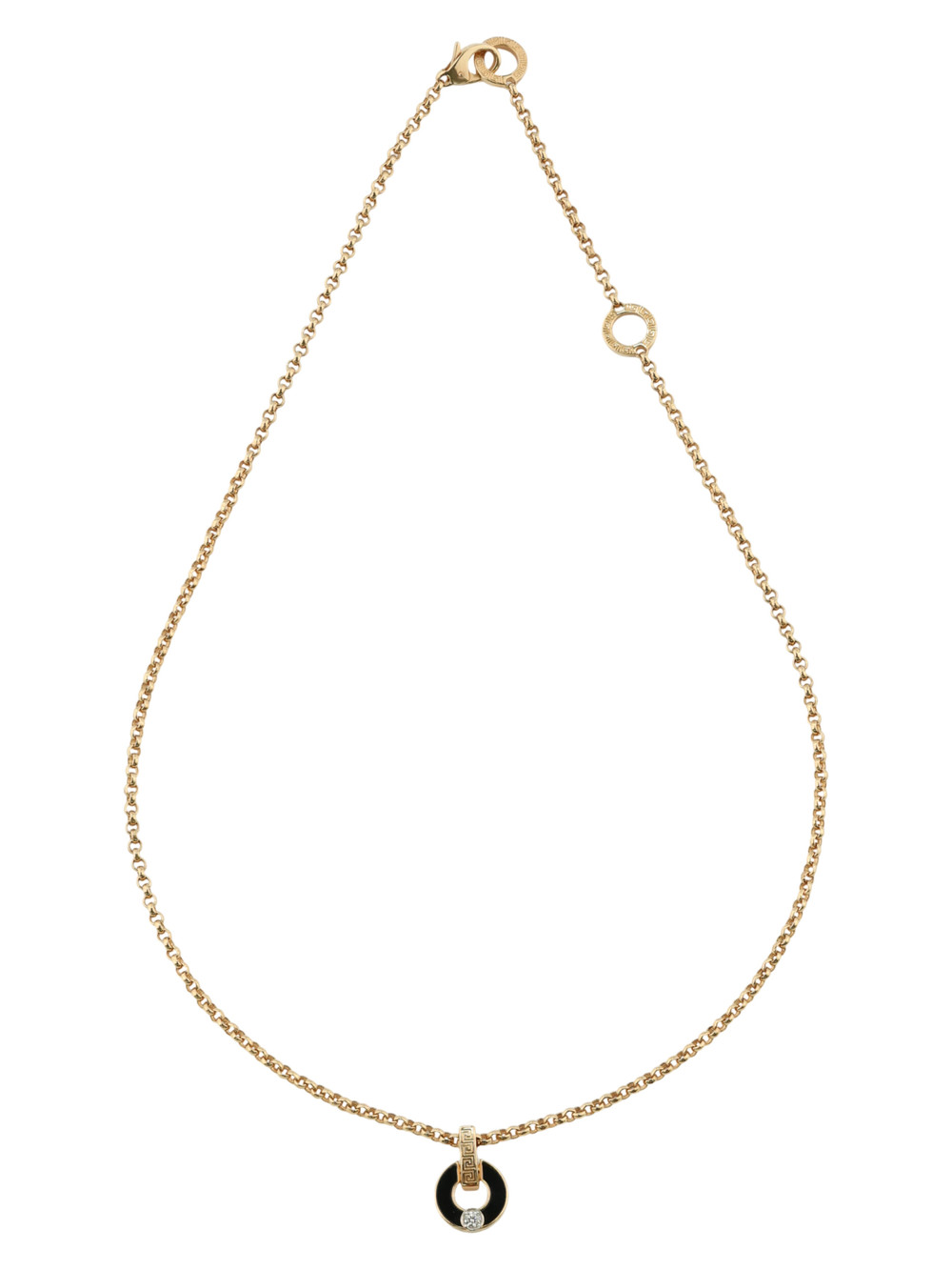 Колье из золота c бриллиантами и ониксом