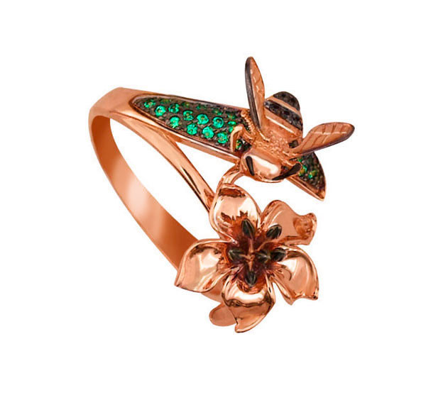 Кольцо из золота c фианитом