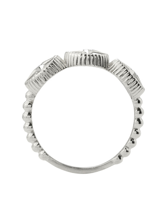 Кольцо из белого золота c бриллиантами и ониксом