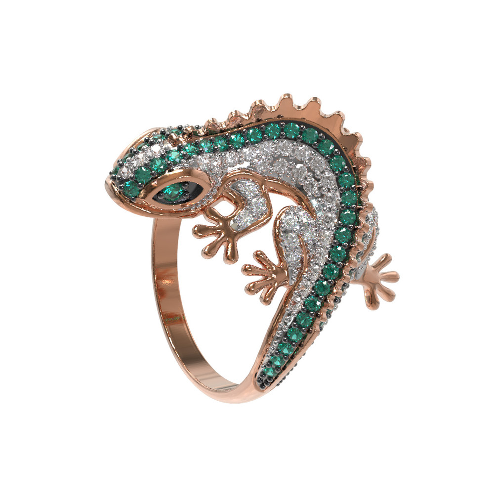 Кольцо из золота c фианитом