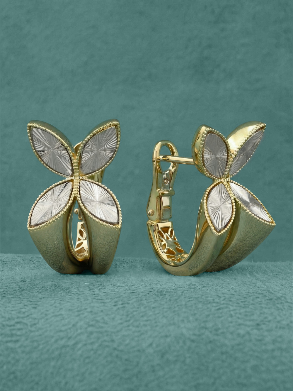 Серьги из лимонного золота