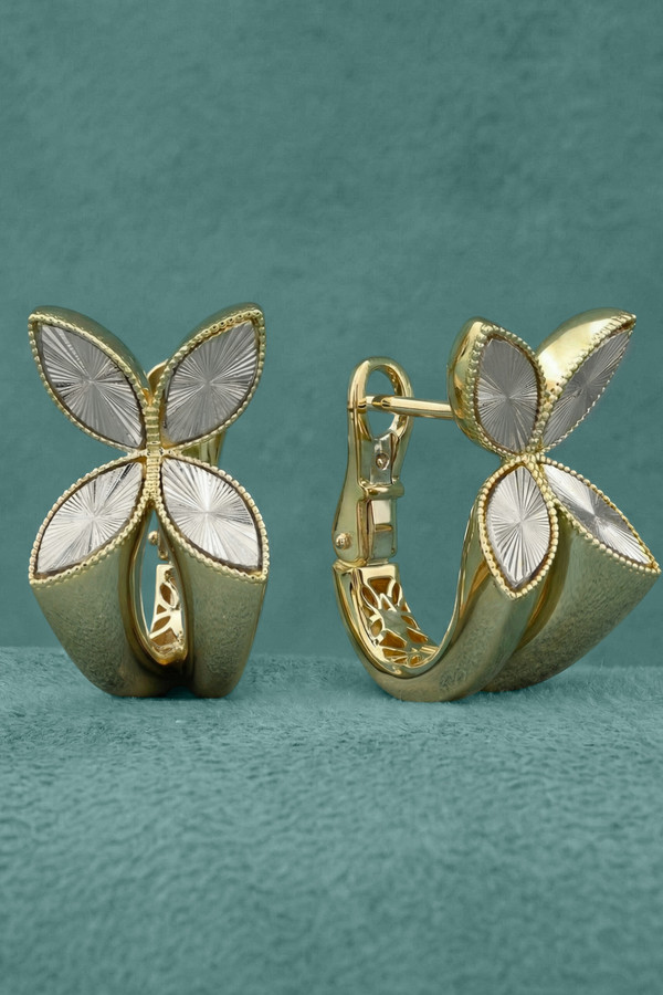 Серьги из лимонного золота