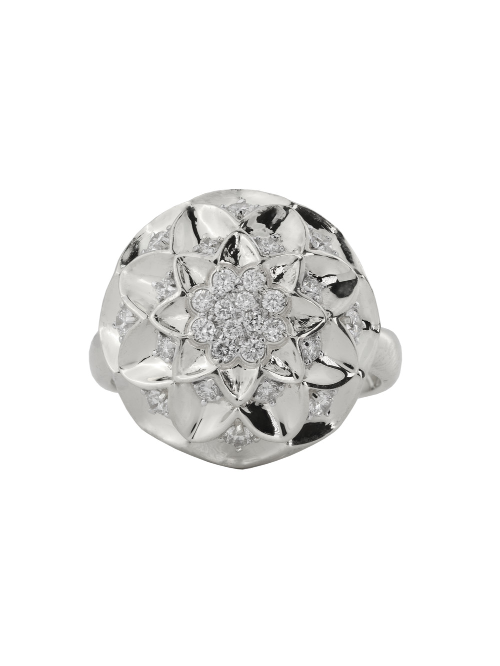 Кольцо из белого золота c бриллиантами