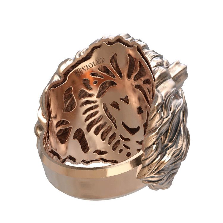 Кольцо из золота c эмалью