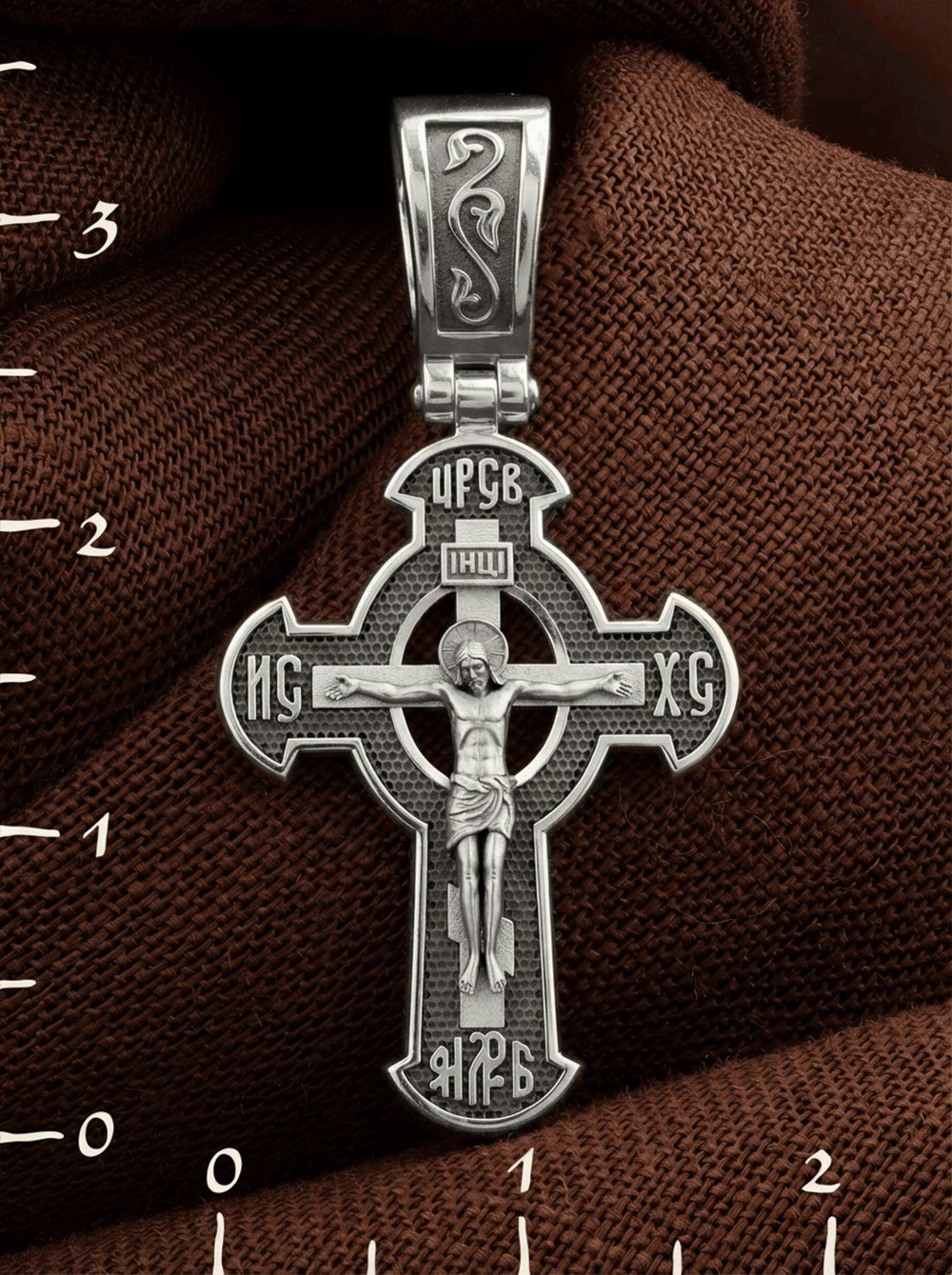 Крест из белого золота