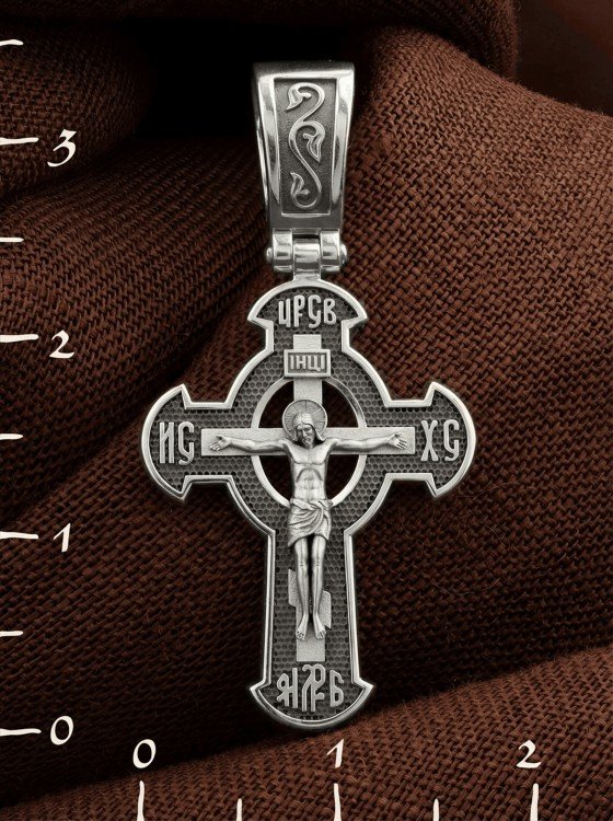 Крест из белого золота