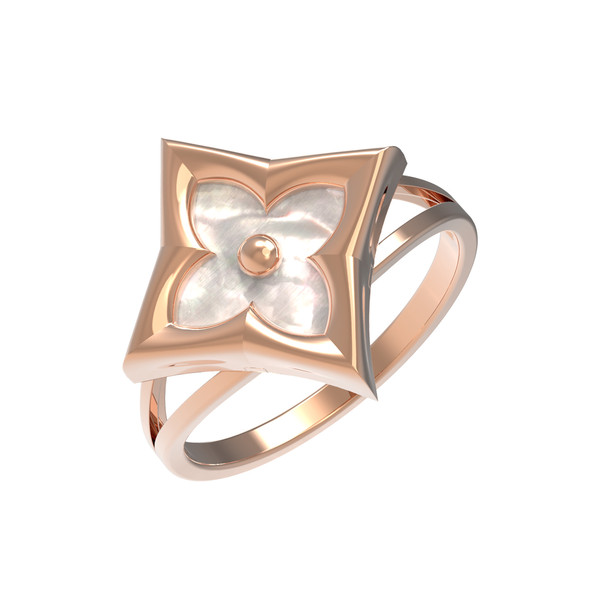 Кольцо из золота c перламутром