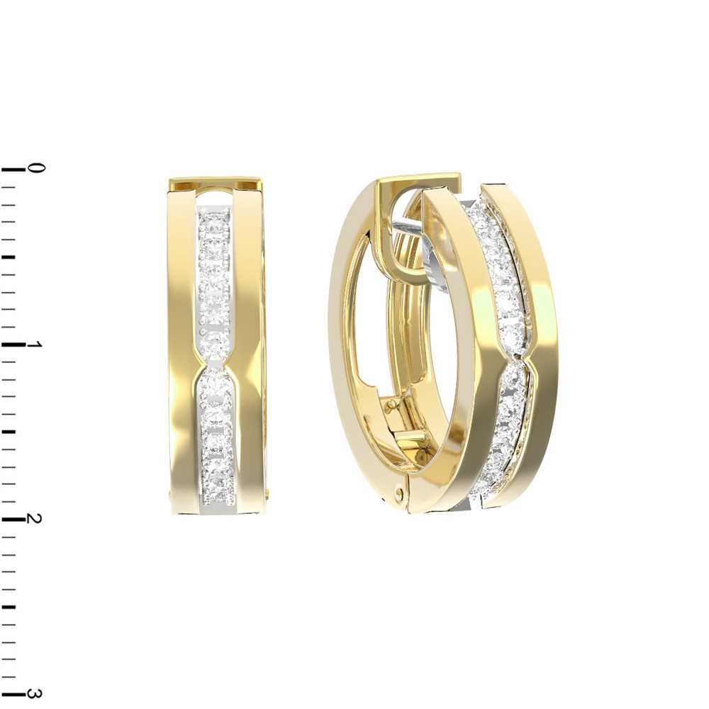 Серьги из лимонного золота c бриллиантами