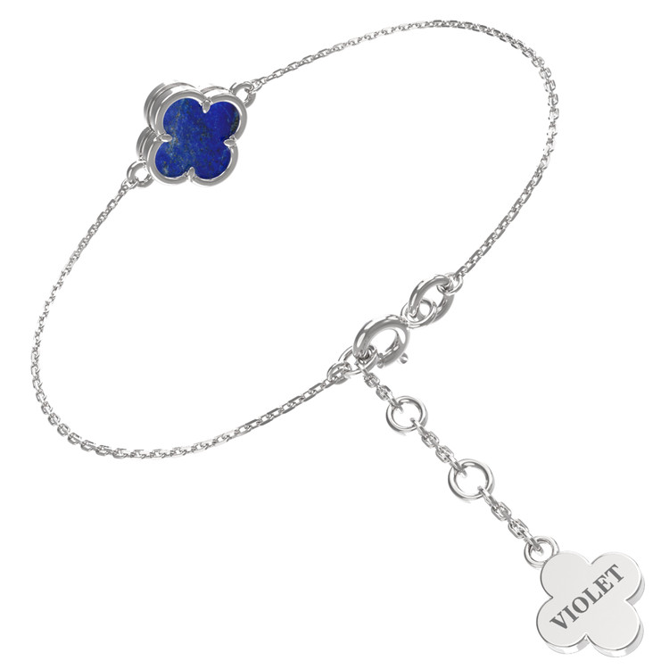 Браслет из белого золота c лазуритом