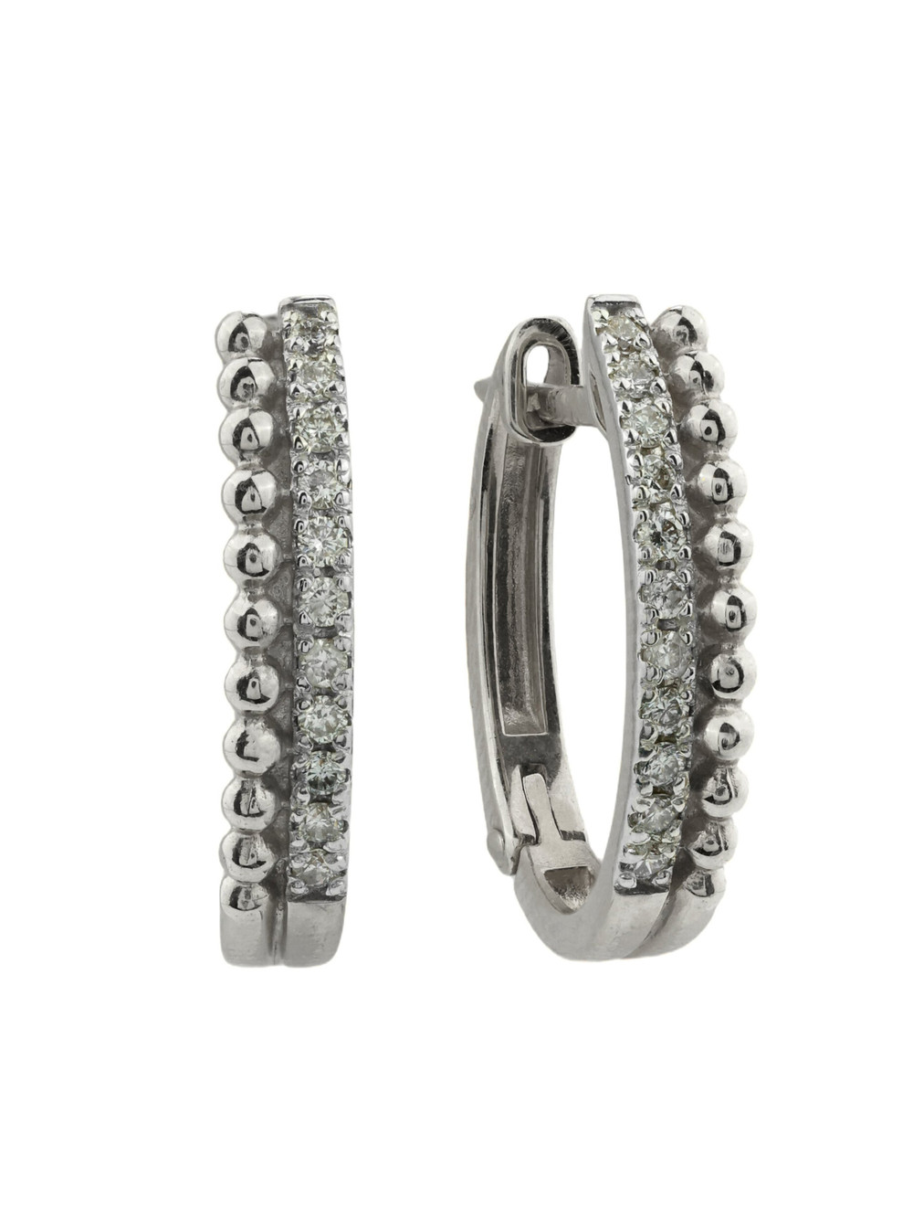 Серьги из белого золота c бриллиантами