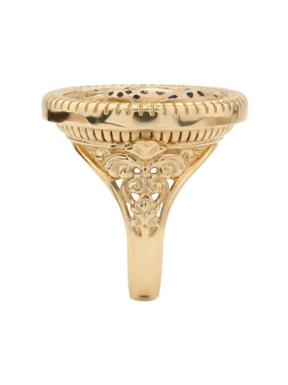 Кольцо из золота c эмалью