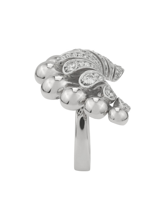 Кольцо из белого золота c бриллиантами