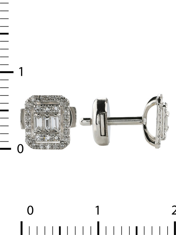 Серьги из белого золота c бриллиантами