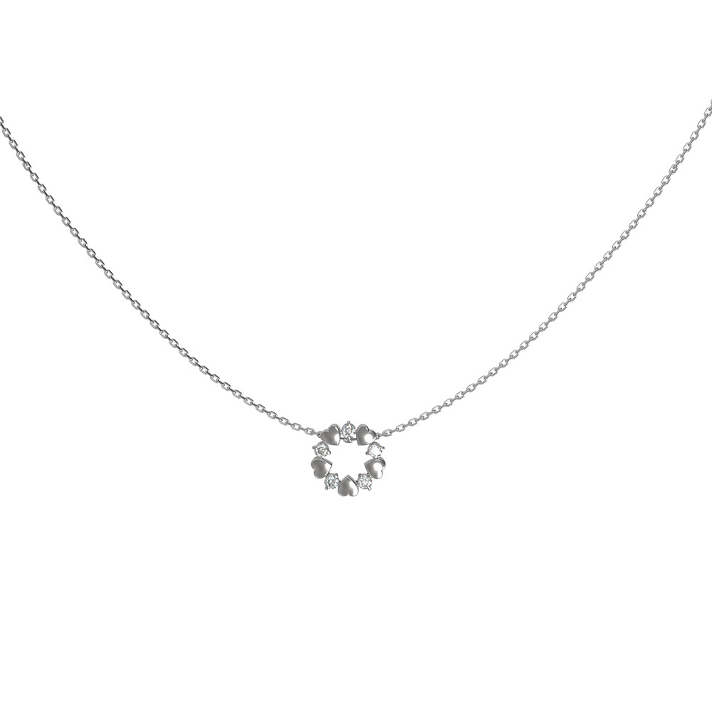 Колье из белого золота c бриллиантами