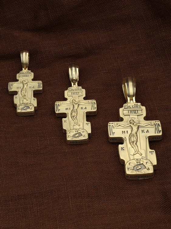 Крест из лимонного золота