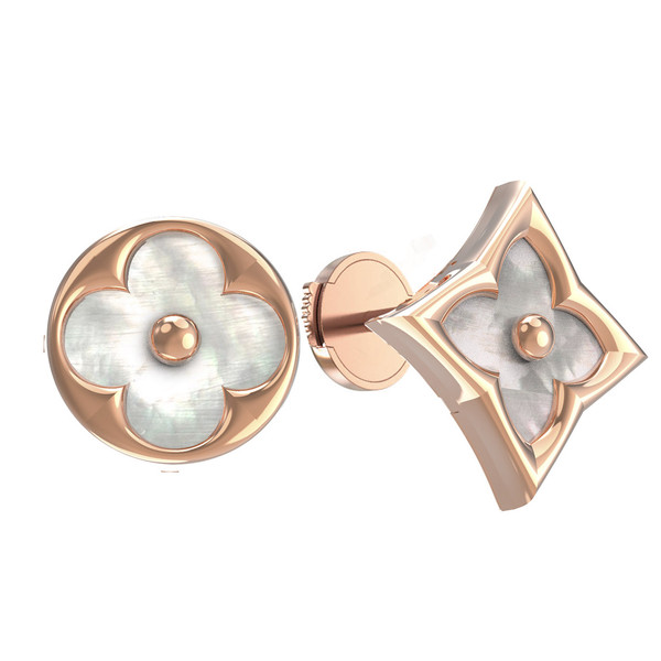 Серьги из золота c перламутром