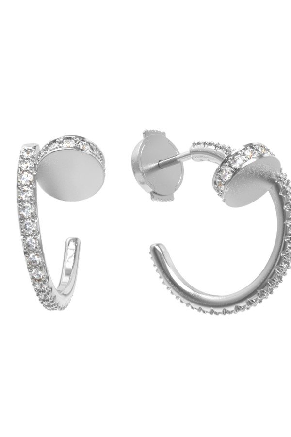 Серьги из белого золота c бриллиантами