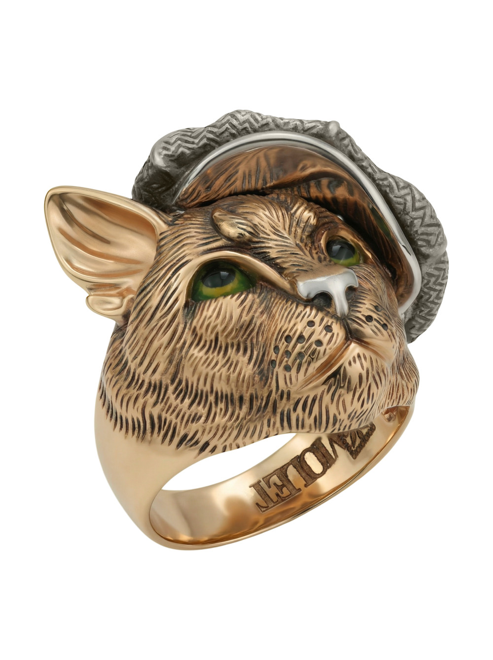 Кольцо из золота c эмалью