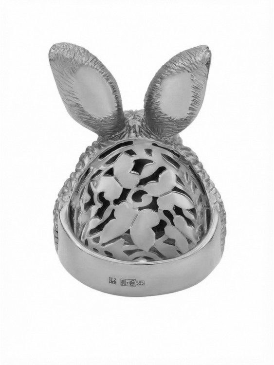 Кольцо из белого золота c эмалью