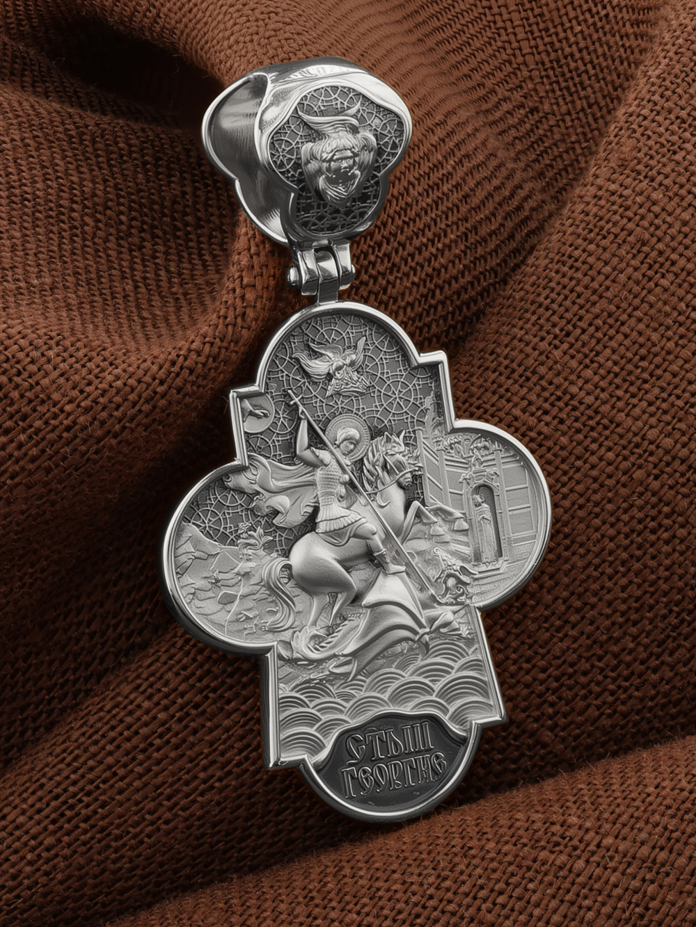 Крест из белого золота