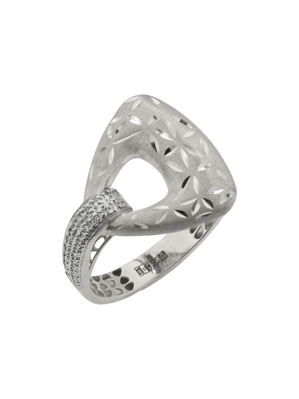 Кольцо из белого золота c бриллиантами