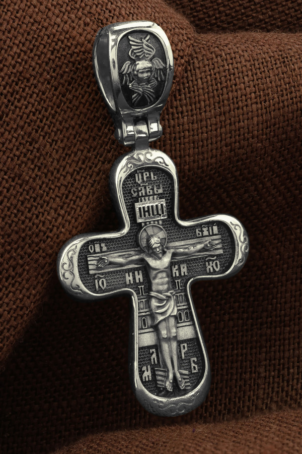 Крест из белого золота